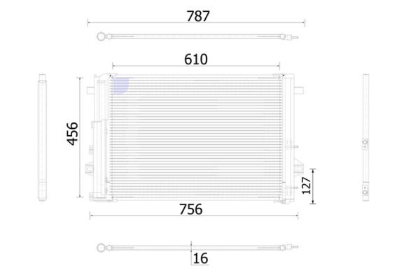 MAHLE AC 933 000S Condenser, air conditioning