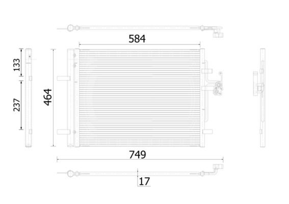 MAHLE AC 934 000S Condenser, air conditioning