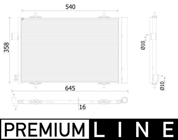 MAHLE AC 938 000P Condenser, air conditioning