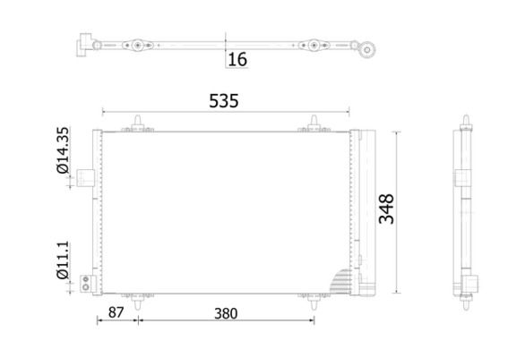 MAHLE AC 938 000S Condenser, air conditioning