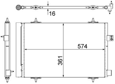 Condenser, air conditioning MAHLE AC 938 001S