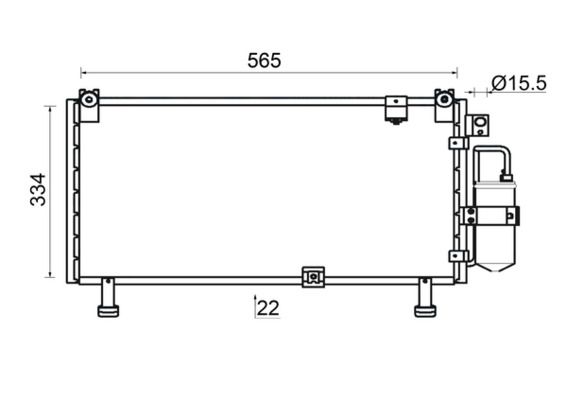 MAHLE AC 946 000S Condenser, air conditioning