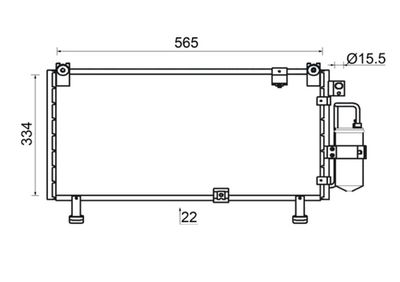 Condenser, air conditioning MAHLE AC 946 000S