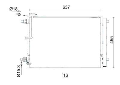 Condenser, air conditioning MAHLE AC 949 000S