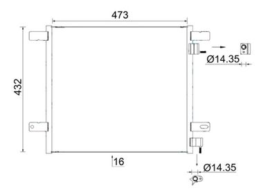 Condenser, air conditioning MAHLE AC 950 000S