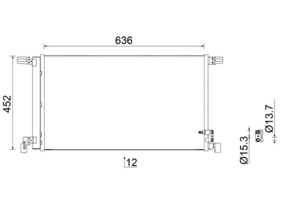 MAHLE AC 952 000S Condenser, air conditioning
