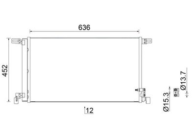 Condenser, air conditioning MAHLE AC 952 000S
