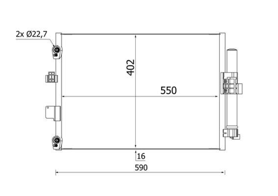 MAHLE AC 960 000S Condenser, air conditioning