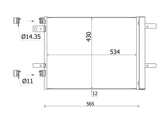 MAHLE AC 965 000S Condenser, air conditioning