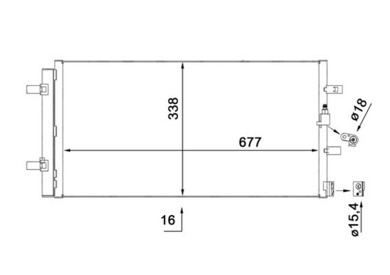MAHLE AC 102 000S Condenser, air conditioning