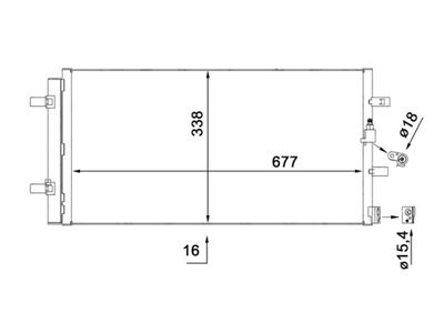 Condenser, air conditioning MAHLE AC 102 000S