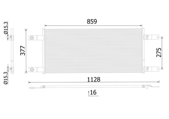MAHLE AC 1034 000S Condenser, air conditioning