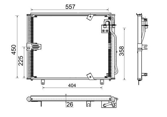 MAHLE AC 148 000S Condenser, air conditioning