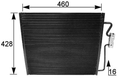 Condenser, air conditioning MAHLE AC 154 001S