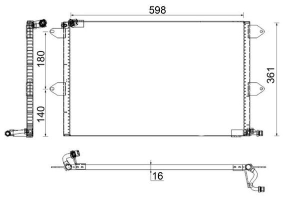MAHLE AC 171 001S Condenser, air conditioning