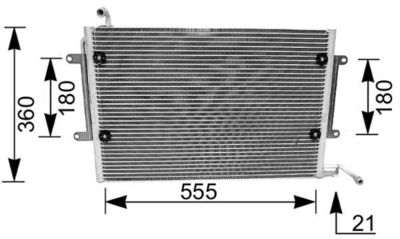 Condenser, air conditioning MAHLE AC 172 000S