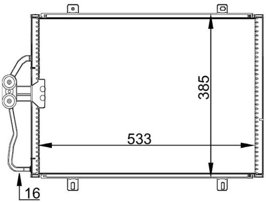 MAHLE AC 176 000S Condenser, air conditioning