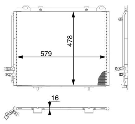 MAHLE AC 196 000S Condenser, air conditioning