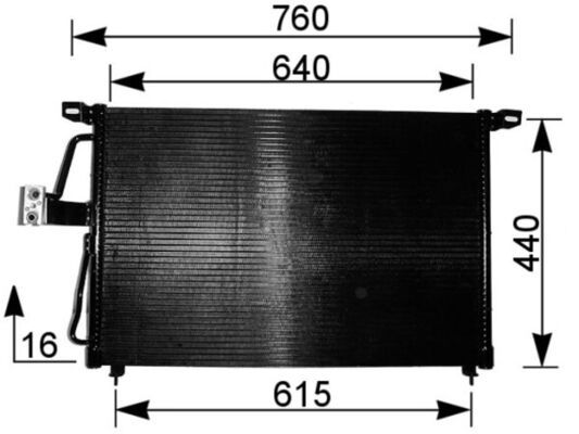 MAHLE AC 224 000S Condenser, air conditioning