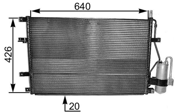 MAHLE AC 227 000S Condenser, air conditioning