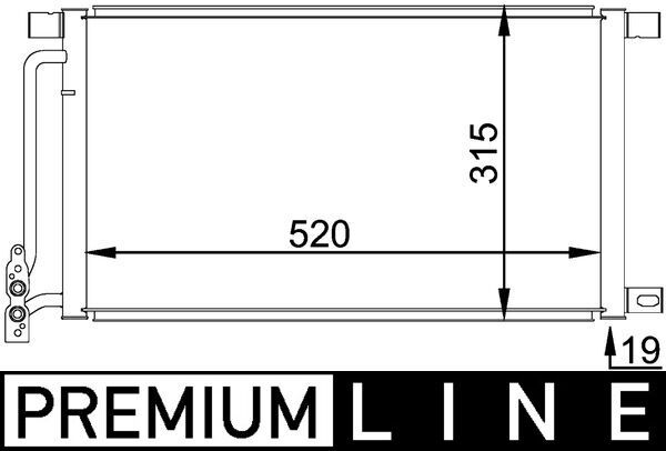 MAHLE AC 235 000P Condenser, air conditioning