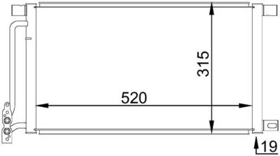 Condenser, air conditioning MAHLE AC 235 001S