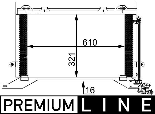 MAHLE AC 248 000P Condenser, air conditioning