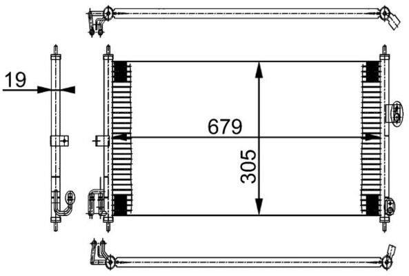 MAHLE AC 252 000S Condenser, air conditioning