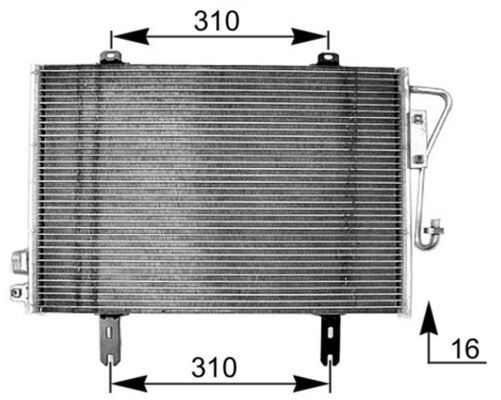 MAHLE AC 253 000S Condenser, air conditioning