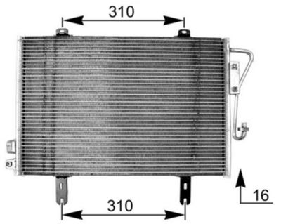 Condenser, air conditioning MAHLE AC 253 000S