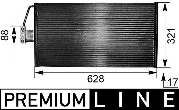 MAHLE AC 266 000P Condenser, air conditioning