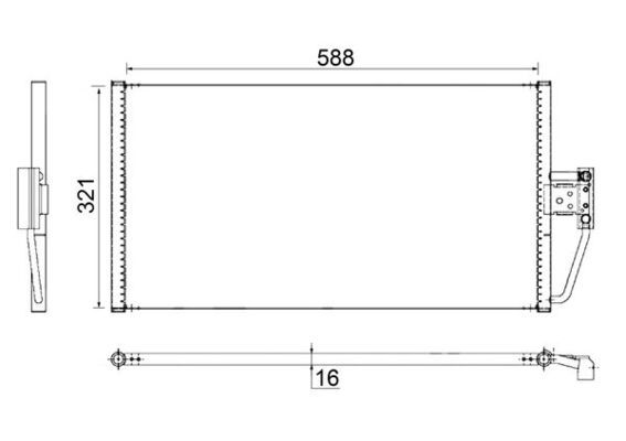 MAHLE AC 266 000S Condenser, air conditioning