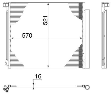 MAHLE AC 269 000S Condenser, air conditioning