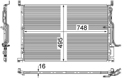 Condenser, air conditioning MAHLE AC 271 000S