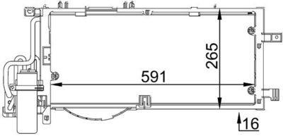 Condenser, air conditioning MAHLE AC 309 001S