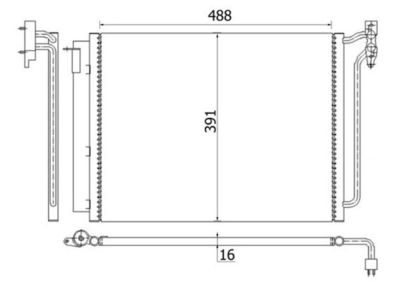 Condenser, air conditioning MAHLE AC 311 001S