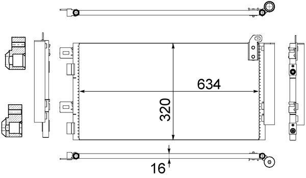 MAHLE AC 312 001S Condenser, air conditioning