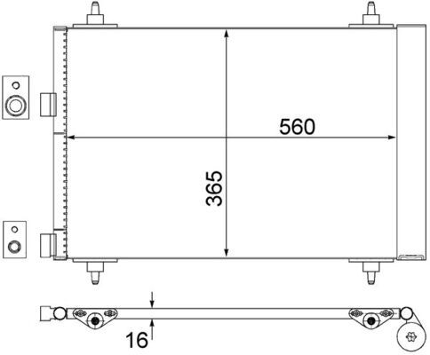 MAHLE AC 315 000S Condenser, air conditioning