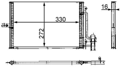 Condenser, air conditioning MAHLE AC 317 000S