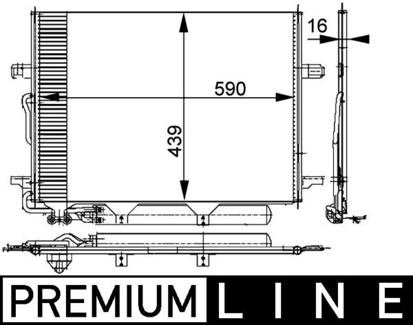 MAHLE AC 318 000P Condenser, air conditioning