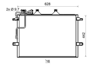 Condenser, air conditioning MAHLE AC 318 000S