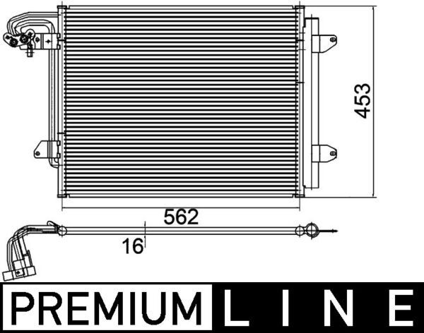 MAHLE AC 325 000P Condenser, air conditioning