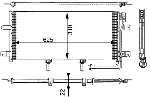 MAHLE AC 332 000S Condenser, air conditioning