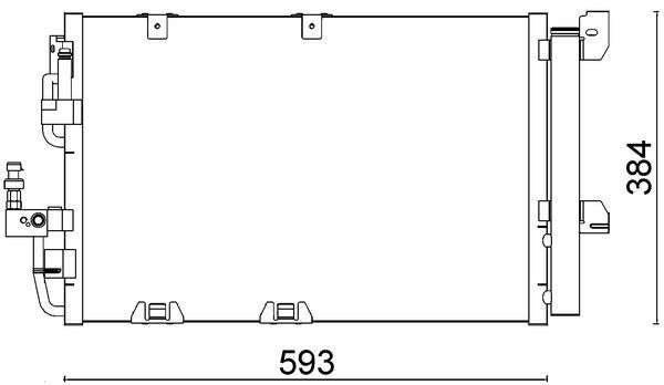 MAHLE AC 337 000S Condenser, air conditioning