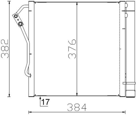 MAHLE AC 340 000S Condenser, air conditioning