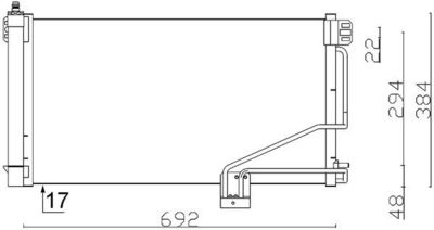 Condenser, air conditioning MAHLE AC 347 001S