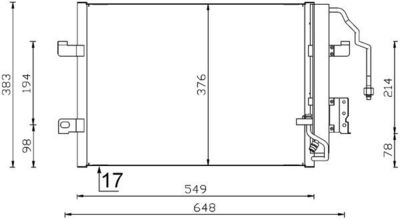 Condenser, air conditioning MAHLE AC 348 000S