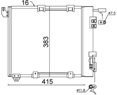 Condenser, air conditioning MAHLE AC 349 000S