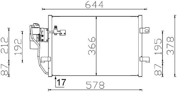 MAHLE AC 351 000S Condenser, air conditioning