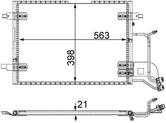 MAHLE AC 352 000S Condenser, air conditioning